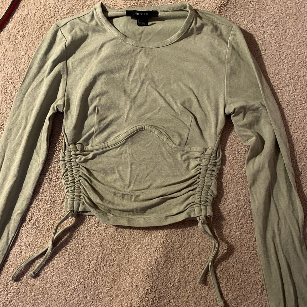 Green Tight Fitted Long Sleeve